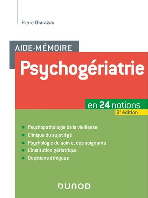 cover image of Aide-mémoire Psychogériatrie--3e éd